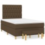 Cama box spring con colchón tela marrón oscuro 120x200 cm de , Camas y somieres - Ref: Foro24-3137384, Precio: 458,06 €, Desc...