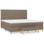 Cama box spring con colchón tela gris taupe 200x200 cm de , Camas y somieres - Ref: Foro24-3137505, Precio: 855,92 €, Descuen...