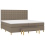 Cama box spring con colchón tela gris taupe 200x200 cm de , Camas y somieres - Ref: Foro24-3137505, Precio: 855,92 €, Descuen...