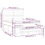 Cama box spring con colchón tela color crema 140x200 cm de , Camas y somieres - Ref: Foro24-3137482, Precio: 581,27 €, Descue...