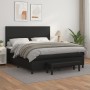 Cama box spring con colchón cuero sintético negro 160x200 cm de , Camas y somieres - Ref: Foro24-3137551, Precio: 633,60 €, D...