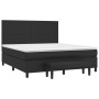 Cama box spring con colchón cuero sintético negro 160x200 cm de , Camas y somieres - Ref: Foro24-3137551, Precio: 633,60 €, D...