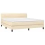 Boxspringbett mit cremefarbenem Stoffmatratze 180x200 cm. von , Betten und Lattenroste - Ref: Foro24-3140078, Preis: 538,74 €...