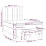 Boxspringbett mit dunkelbraunem Stoffmatratze 120x200 cm. von , Betten und Lattenroste - Ref: Foro24-3137304, Preis: 420,25 €...