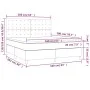 Box spring bed with cream-colored fabric mattress 160x200 cm by , Beds and slatted bases - Ref: Foro24-3142110, Price: 580,68...