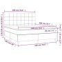 Cama box spring con colchón tela color crema 180x200 cm de , Camas y somieres - Ref: Foro24-3142358, Precio: 649,08 €, Descue...