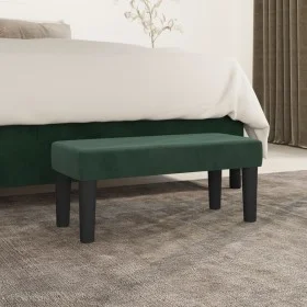 Banco de terciopelo verde oscuro 70x30x30 cm de , Bancos - Ref: Foro24-346641, Precio: 44,66 €, Descuento: %