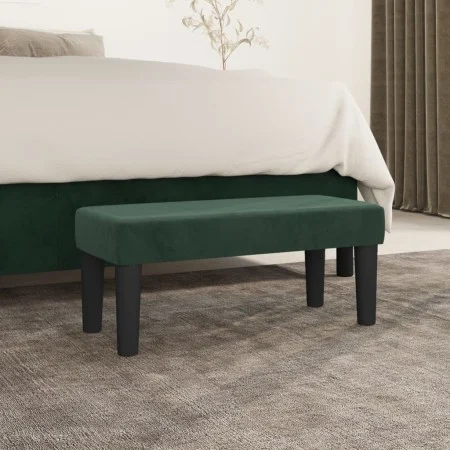 Banco de terciopelo verde oscuro 70x30x30 cm de , Bancos - Ref: Foro24-346641, Precio: 44,66 €, Descuento: %