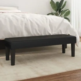 Black synthetic leather bench 100x30x30 cm by , Banks - Ref: Foro24-346660, Price: 58,91 €, Discount: %
