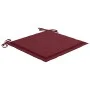 Sillas de jardín 8 uds madera teca con cojines rojo tinto de , Sillas de jardín - Ref: Foro24-3072898, Precio: 621,15 €, Desc...