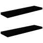 Estantes flotantes pared 2 uds MDF negro brillo 90x23,5x3,8 cm de vidaXL, Estantes y estanterías - Ref: Foro24-323776, Precio...