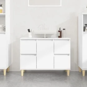 Plywood white sink cabinet 80x33x60 cm by , bathroom vanities - Ref: Foro24-821268, Price: 81,76 €, Discount: %