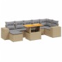 Juego de sofás de jardín con cojines beige 8 pzas ratán PE de , Conjuntos de jardín - Ref: Foro24-3272746, Precio: 534,44 €, ...