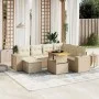 Juego de sofás de jardín con cojines beige 8 pzas ratán PE by , Garden sets - Ref: Foro24-3272752, Price: 574,92 €, Discount: %