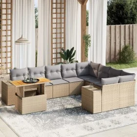 Juego de sofás jardín con cojines beige 10 pzas ratán sintético de , Conjuntos de jardín - Ref: Foro24-3272802, Precio: 670,8...