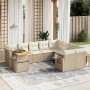 Juego de sofás jardín con cojines beige 10 pzas ratán sintético de , Conjuntos de jardín - Ref: Foro24-3271919, Precio: 684,7...