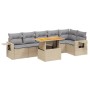Set sofás de jardín 7 piezas y cojines ratán sintético beige de , Conjuntos de jardín - Ref: Foro24-3271766, Precio: 486,32 €...