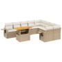 Juego de sofás jardín con cojines beige 10 pzas ratán sintético de , Conjuntos de jardín - Ref: Foro24-3271912, Precio: 684,7...