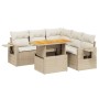 Juego de sofás jardín con cojines 6 pzas ratán sintético beige de , Conjuntos de jardín - Ref: Foro24-3271751, Precio: 444,43...
