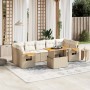 Juego de sofás de jardín con cojines beige 8 pzas ratán PE de , Conjuntos de jardín - Ref: Foro24-3273431, Precio: 623,71 €, ...