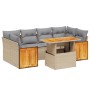 Set sofás de jardín 7 piezas y cojines ratán sintético beige de , Conjuntos de jardín - Ref: Foro24-3273859, Precio: 473,82 €...