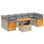Juego de sofás de jardín con cojines beige 8 pzas ratán PE de , Conjuntos de jardín - Ref: Foro24-3273873, Precio: 552,09 €, ...
