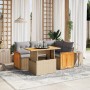 Juego de sofás jardín con cojines 5 pzas ratán sintético beige de , Conjuntos de jardín - Ref: Foro24-3273943, Precio: 359,99...