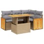Juego de sofás jardín con cojines 5 pzas ratán sintético beige de , Conjuntos de jardín - Ref: Foro24-3273943, Precio: 359,99...