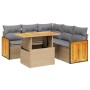 Juego de sofás jardín con cojines 6 pzas ratán sintético beige de , Conjuntos de jardín - Ref: Foro24-3273957, Precio: 415,27...