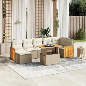 Juego de sofás de jardín con cojines beige 8 pzas ratán PE de , Conjuntos de jardín - Ref: Foro24-3274068, Precio: 555,87 €, ...