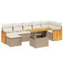 Juego de sofás de jardín con cojines beige 8 pzas ratán PE de , Conjuntos de jardín - Ref: Foro24-3274068, Precio: 512,00 €, ...