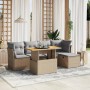 Juego de sofás jardín con cojines 6 pzas ratán sintético beige de , Conjuntos de jardín - Ref: Foro24-3275467, Precio: 384,42...