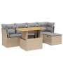 Juego de sofás jardín con cojines 6 pzas ratán sintético beige de , Conjuntos de jardín - Ref: Foro24-3275467, Precio: 384,42...