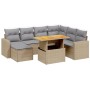 Juego de sofás de jardín con cojines beige 8 pzas ratán PE de , Conjuntos de jardín - Ref: Foro24-3275607, Precio: 530,13 €, ...