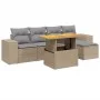 Gartensofa-Set mit 6-teiligen Kissen aus synthetischem Rattan in Beige. von , Gartensets - Ref: Foro24-3275922, Preis: 420,90...
