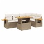 Juego de sofás jardín con cojines 6 pzas ratán sintético beige de , Conjuntos de jardín - Ref: Foro24-3273508, Precio: 484,04...