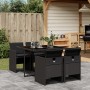 Set de muebles jardín 5 pzas con cojines ratán sintético negro de , Conjuntos de jardín - Ref: Foro24-3210535, Precio: 352,98...
