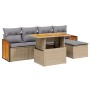Juego de sofás jardín con cojines 6 pzas ratán sintético beige de , Conjuntos de jardín - Ref: Foro24-3273936, Precio: 378,09...