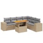 Set sofás de jardín 7 piezas y cojines ratán sintético beige de , Conjuntos de jardín - Ref: Foro24-3272655, Precio: 492,26 €...