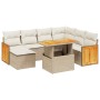 Juego de sofás de jardín con cojines beige 8 pzas ratán PE de , Conjuntos de jardín - Ref: Foro24-3274075, Precio: 512,00 €, ...