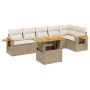 Set sofás de jardín 7 piezas y cojines ratán sintético beige de , Conjuntos de jardín - Ref: Foro24-3273529, Precio: 534,89 €...