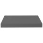 Estante flotante de pared gris con brillo MDF 40x23x3,8 cm de vidaXL, Estantes y estanterías - Ref: Foro24-323784, Precio: 17...