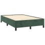 Cama box spring con colchón terciopelo verde oscuro 120x190 cm de , Camas y somieres - Ref: Foro24-3270466, Precio: 415,45 €,...