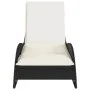 Tumbona con cojín ratán sintético negro 60x205x73 cm by , Loungers - Ref: Foro24-368278, Price: 152,17 €, Discount: %