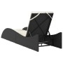 Tumbona con cojín ratán sintético negro 60x205x73 cm de , Tumbonas - Ref: Foro24-368278, Precio: 154,99 €, Descuento: %