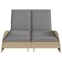 Tumbona con cojines ratán sintético beige 114x205x73 cm by , Loungers - Ref: Foro24-368290, Price: 265,55 €, Discount: %