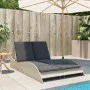 Tumbona con cojines ratán sintético gris claro 114x205x73 cm by , Loungers - Ref: Foro24-368292, Price: 267,19 €, Discount: %