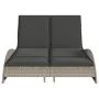 Tumbona con cojines ratán sintético gris claro 114x205x73 cm by , Loungers - Ref: Foro24-368292, Price: 267,19 €, Discount: %