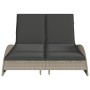 Tumbona con cojines ratán sintético gris claro 114x205x73 cm de , Tumbonas - Ref: Foro24-368292, Precio: 242,52 €, Descuento: %