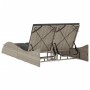 Tumbona con cojines ratán sintético gris claro 114x205x73 cm de , Tumbonas - Ref: Foro24-368292, Precio: 242,52 €, Descuento: %